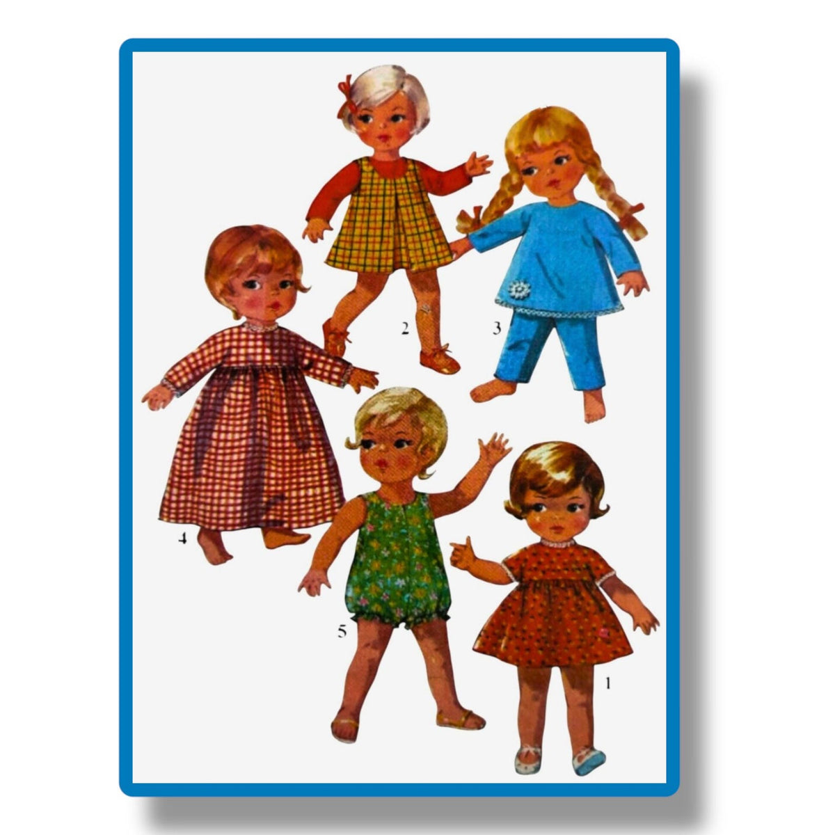 PDF Pattern 7400 Vintage Pattern to Fit 9" Baby Dolls Honey Ball