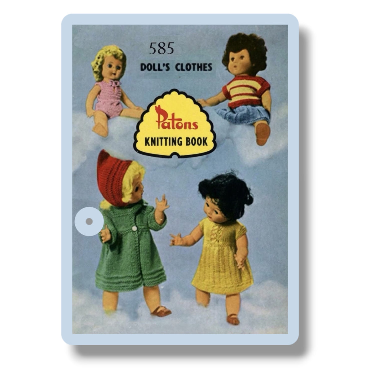 PDF Pattern 0585 Vintage Knitting Pattern to Fit 10-16" Dolls