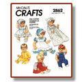 PDF Vintage Pattern 2862 Sewing to Fit 13-14" Baby Dolls