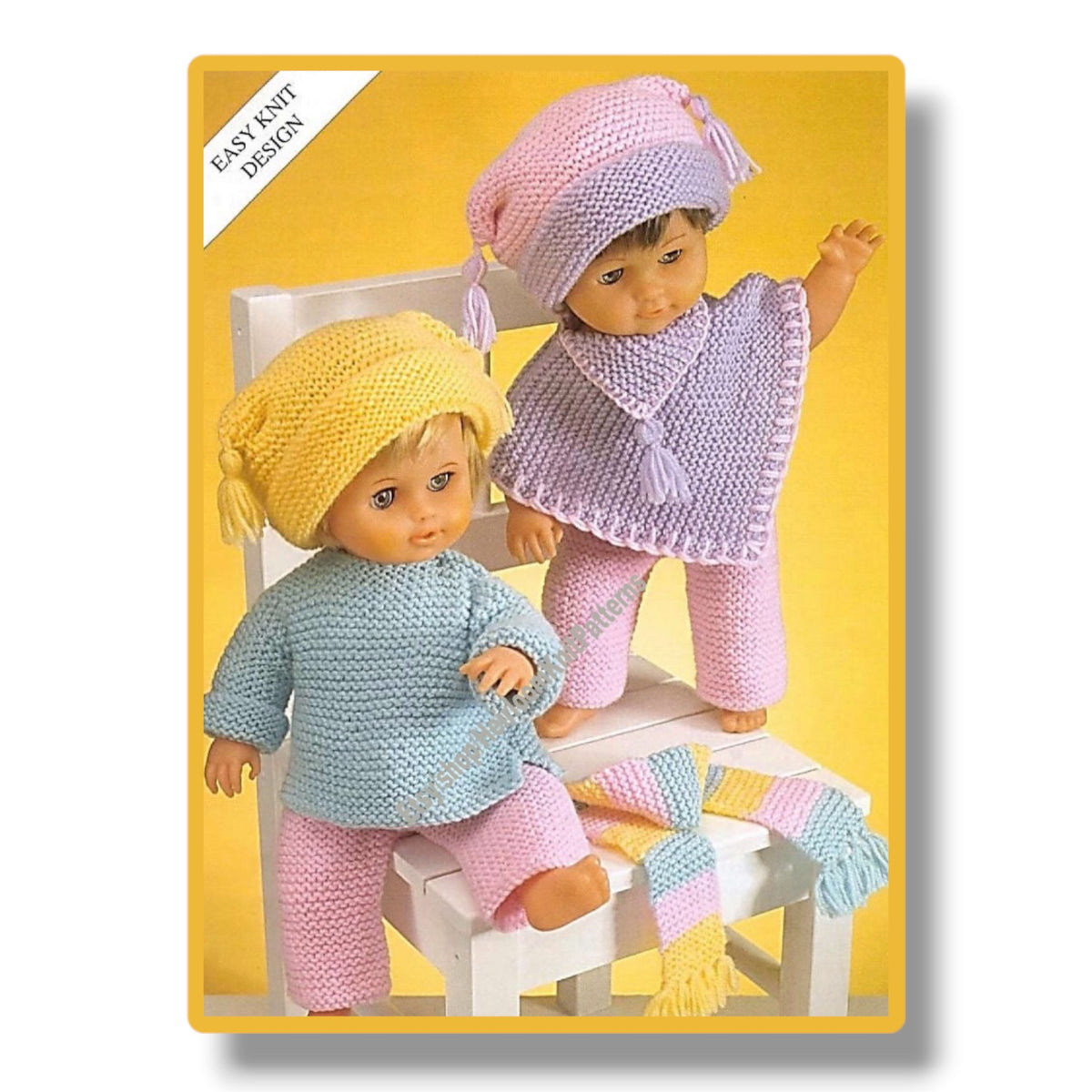 PDF Pattern 3123 Vintage Knitting Pattern to Fit 12-22" Dolls